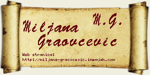 Miljana Graovčević vizit kartica
